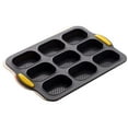 thumbnail image 1 of npkgvia kitchen gadgetsClearance,9 Grids Multi Color Kitchen Silicone Oval Cake French Bread Baking Pan Non Stick Kitchen Utility,Black, 1 of 3