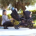 thumbnail image 4 of Baby Trend Sit N Stand Tandem Double Stroller 2.0 DLX with 5 Point Safety Harness, Shaded Canopy, Storage Compartment, and 2 Cup Holders, Modern Khaki, 4 of 5