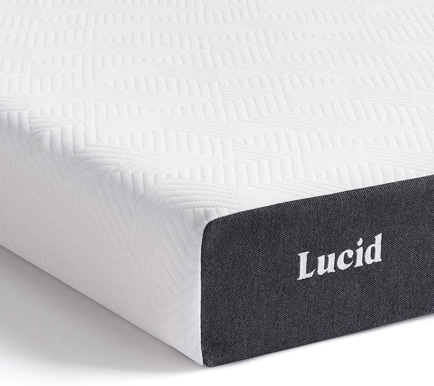 LUCID 5 Inch Memory Foam Low Profile-Cooling Gel Infusion-Hypoallergenic Bamboo