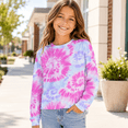 thumbnail image 4 of Lanbubble Girls Long Sleeve T Shirt Casual Graphic Tie Dye Top 7-12Y, 4 of 12