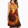 thumbnail image 2 of Flaming Phoenix Rise Dress Loose Women'S Dress Beach Dresses With Pockets Dresses For Womens, 2 of 4