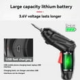thumbnail image 3 of 3.6V Wireless Screwdriver Kit Rechargeable Lithium Electric Hand Drill Rotatable Multi-Function Power Tools Set 1, 3 of 6