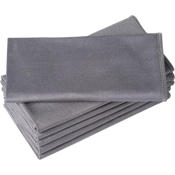 5 Pack Microfiber Glass Cleaning Cloth, 16 Inch X 16 Inch, Lint Free Quickly Clean Window, Glasses, Windshields, Mirrors, and Stainless Steel, Blue
