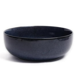 Barski European Handmade Glass Salad Bowl - 10" Diameter, Thick Straight Sided, Dishwasher Safe