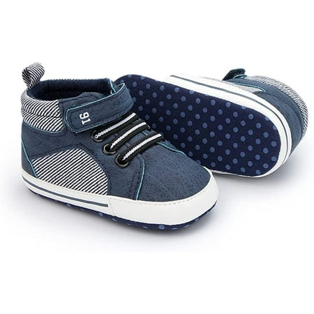 

QWZNDZGR Baby Boys Girls Sneakers Toddler Dress Shoes Soft Rubber Sole Infant Moccasins Newborn Oxford First Walker Crib Shoes