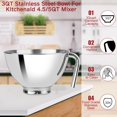thumbnail image 2 of 3 Quart Stainless Bowl for Kitchen Aid Mixing,Stainless Steel Bowl Compatible with Kitchenaid Mixer 4.5/5QT,Not compatible with KitchenAid Artisan Mini 3.5QT, 2 of 5