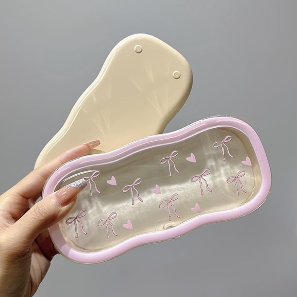Hard Shell Glasses Case Cute Eyeglass Case for Women with Magnetic Closure HeeHom Hard Shell Glasses Organizer with Bow/Cherry Design  main image 4