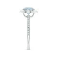thumbnail image 3 of Angara Natural 1.12 Ct. Aquamarine with Diamond Halo Ring in 14K White Gold for Women (Ring Size: 12), 3 of 9