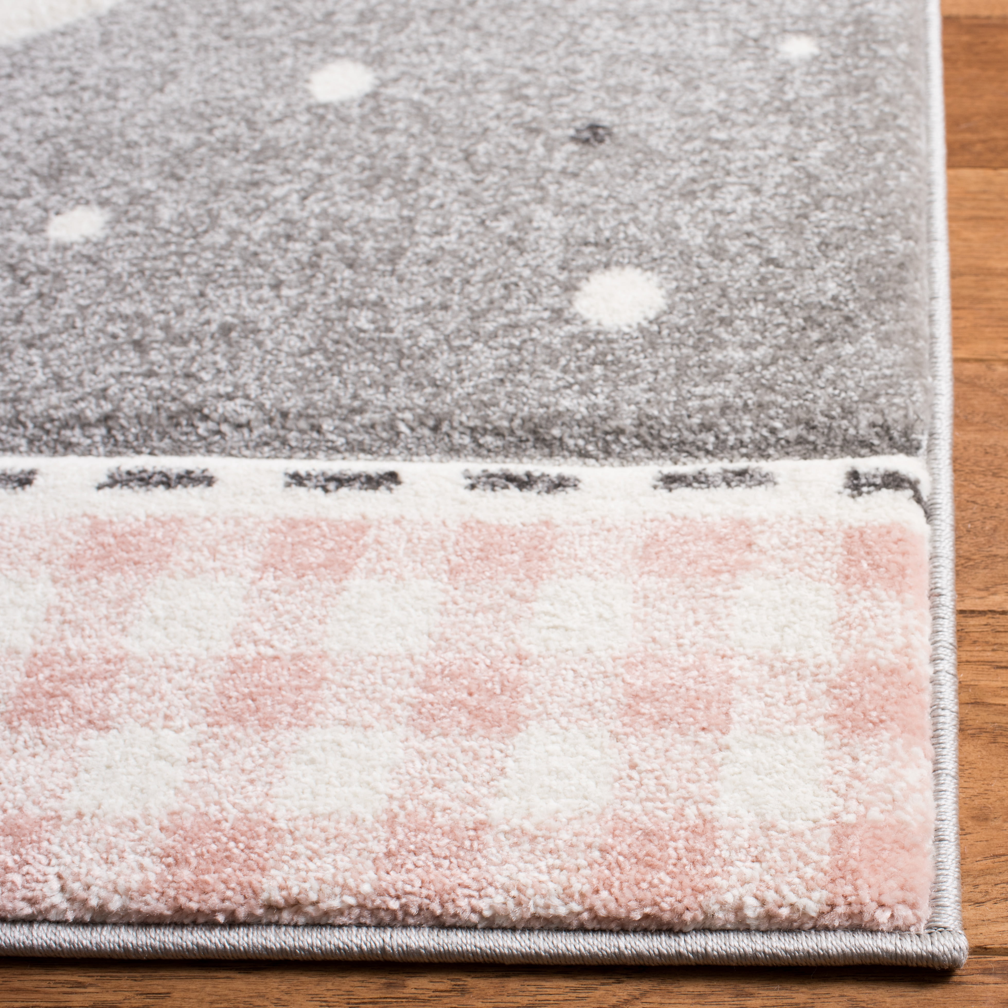 SAFAVIEH Carousel Kids Dina Flamingo Animal Print Area Rug, Pink/Ivory, 5'3" x 5'3" Square