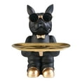 thumbnail image 3 of Baratijas de Estatua de Escultura de Perro Nórdico para Decoración Del Hogar Del de La Sala de Estar , negro B-negro BLESIY llavero de estatua de resina, 3 of 4
