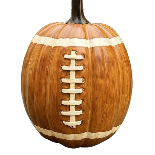 Calabaza de Fútbol Decorativa, Adorno de Resina, Figura de Escritorio de Halloween para Decoración de Interiores y Exteriores.