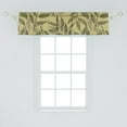 thumbnail image 2 of Autumn Leaves Window Valance, Line Style Illustrated Falling Leafy Branches Romantic Vibes Art, Curtain Valance for Kitchen Bedroom with Rod Pocket, 54" X 18", Apple Green Dark Green, by Ambesonne, 2 of 2