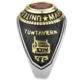 thumbnail image 4 of US Marines Ring for Men Women Unisex Stainless Steel Military Ring in Black and Gold with Red Stone Rock, 4 of 10