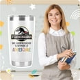thumbnail image 5 of Teacher Christmas Gifts, Teacher Birthday Idea, Teacher Gifts for Women Men - Teacher Appreciation Week, Teachersaurus Gifts, Back to School 20 Oz Tumbler Mug/Cup (Teachersaurus), 5 of 6