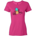 thumbnail image 3 of Inktastic Aloha- in cursive with pineapple rainbow colors Women's T-Shirt, 3 of 5