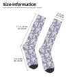 thumbnail image 5 of Balery Lavender Flowers Printed Novelty Socks Men's Women's Crew Socks Sports Socks Knee High Socks Cotton Socks Quirky and Cool Socks, 5 of 9