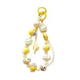 thumbnail image 4 of Llavero con cuentas, pulsera, llavero, pulsera, mochila, decoración, llavero de coche, abalorio decorativo, llavero, regalo de compromiso , AMARILLO, 4 of 9
