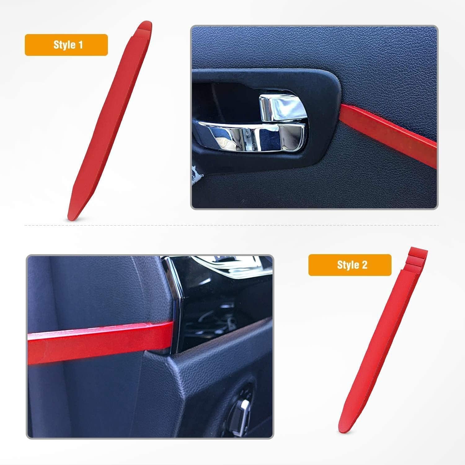 chasenew 5 PCS Nylon Auto Trim Removal Tool Kit No-Scratch Removal Tool Kit for Car Clip Panel & Audio Dashboard Dismantle Black
