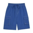 thumbnail image 6 of Mlzmgr Cargo Shorts for Men Elastic Waist Drawstring Shorts Straight Leg Loose Fitted Cargo Shorts with Multi Pockets, 6 of 6