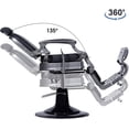 thumbnail image 4 of BarberPub Heavy Duty Vintage Barber Chair All Purpose Hydraulic Recline Salon Beauty Spa Black 3850, 4 of 7