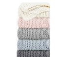 thumbnail image 5 of Comfort Canopy - Throw Blanket, Gray Chunky Soft Acrylic Hand-Knit, 5 of 11