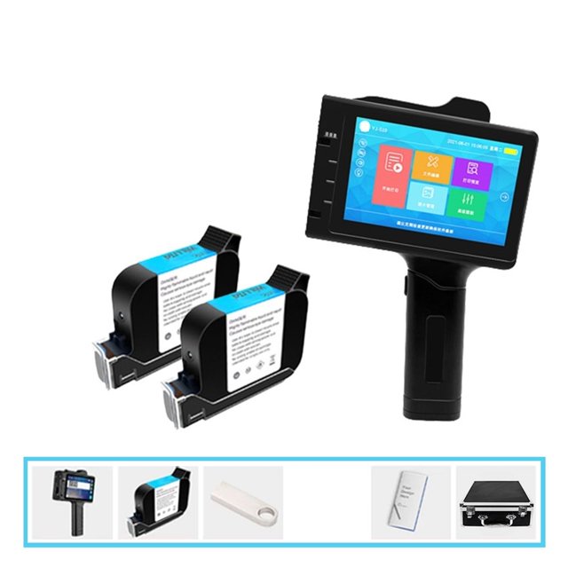 Printer Jet, 17.5mm Inch Handheld Inkjet Printer Batch Code Serial Number Barcode Qr Code Logo Hand Jet Printer ,Fast Printing