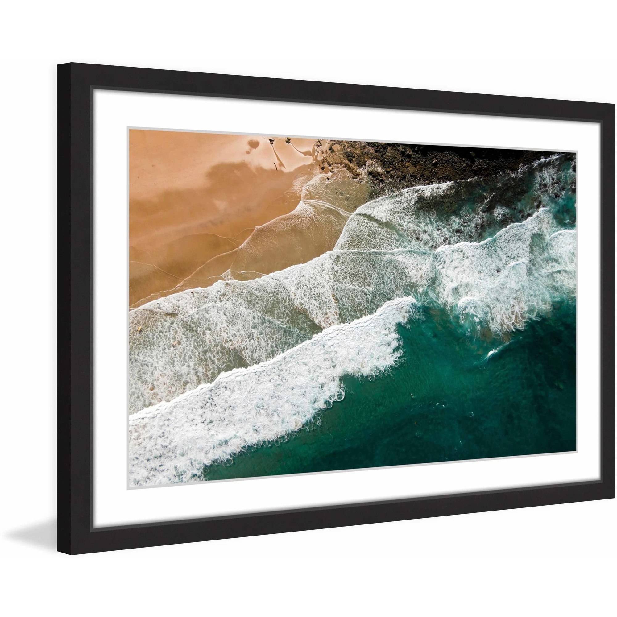 Marmont Hill "Waves Crashing" by Karolis Janulis Framed Painting Print