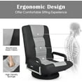 thumbnail image 4 of S AFSTAR Floor Gaming Chair, Swivel Foldable Chair with Armrest & 6-Position Adjustable Backrest, Folding Rocker for TV Reading & Home Office (Gray), 4 of 9