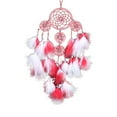 thumbnail image 2 of Wind Chimes Circular Feathers Wall Hanging Decoration Decor Craft, 2 of 4