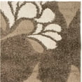 thumbnail image 5 of SAFAVIEH Florida Teodor Floral Shag Area Rug, Smoke/Beige, 5' x 5' Square, 5 of 6