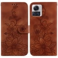 thumbnail image 2 of Compatible avec Motorola Moto X30 Pro 5G Étui Portefeuille Embossé Lys avec Porte-Cartes en Cuir PU Couverture Rabattable, 2 of 5