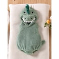 thumbnail image 4 of Spewahor Infant Baby Boys Girls Spring Fall Romper 0 3 6 12 18 Months Plush Sleeveless Hood Romper, 4 of 8