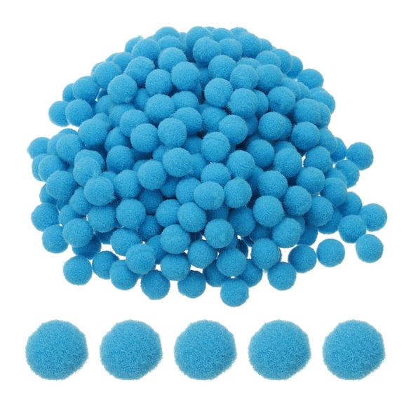 0.3inch Pom Poms for Crafts, 2000pcs Small Pompoms for Crafts Mini Puff Balls Bulk High Elasticity Fuzzy Balls for Hats Christmas Art, Dark Blue