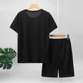 thumbnail image 4 of Xudanell Boys Athletic Shorts Set 2 Piece Summer Clothes Outfit with Graphic Tee Boys Basketball Shorts for Active Kids Casual Sports Suit (Black, 14-15 Years), 4 of 4