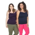 thumbnail image 4 of White Mark Women's Plus Size Lace Tank Tops (Pack of 2), 4 of 8