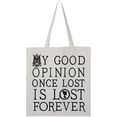 thumbnail image 3 of Inktastic Jane Austen Good Opinion Quote Tote Bag, 3 of 4