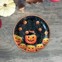 Comefolife Halloween Party Plates Set 20pcs Disposable Paper Plates Cute Pumpkin Halloween Disposable Dinnerware Halloween Party Decorations Favors for Halloween Birthday Party Decoration