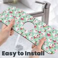 thumbnail image 6 of Xecao Bunny And Rose for Kitchen Sink Splash Guard Faucet Mat , Faucet Guard & Draining mat, (15" X 5.5" ), 6 of 7