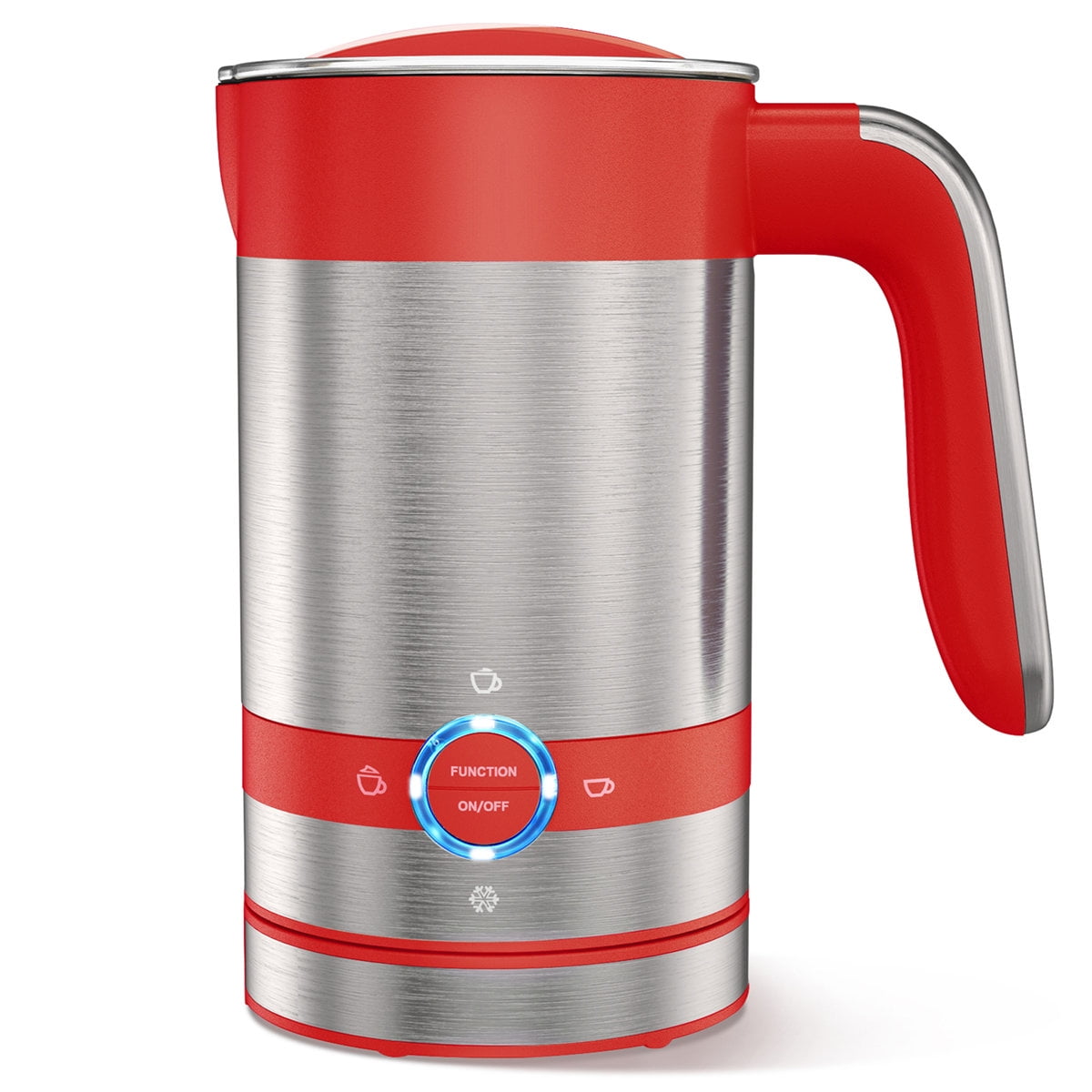 Delm Milk Frother Electric USB Stainless Steel Accessory (Red)
