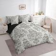 thumbnail image 3 of Manfei Teens Bohemian Damask Twin Bedding Sets 7-Piece,Traditional Floral Flower Bedding Comforter Set Microfiber,Exotic Style Breathable Sheet Sets,Breathable Home Decor,Reversible, 3 of 8