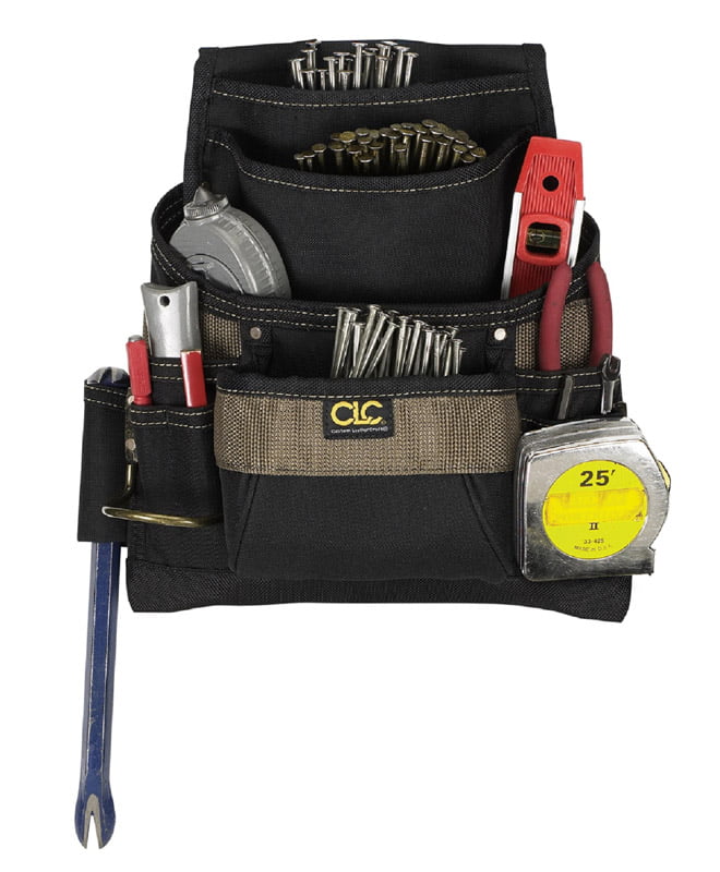 Multi Pockets Tools Waist Belt Bag Haversack Carpenter Leathercraft Black A 