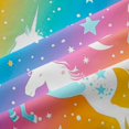 thumbnail image 5 of Manfei Dreamy Unicorn Kitchen Curtains, Glitter Galaxy Rainbow Black Out Curtains Pack of 2 (42x63 Each), Blue Pink, 5 of 6