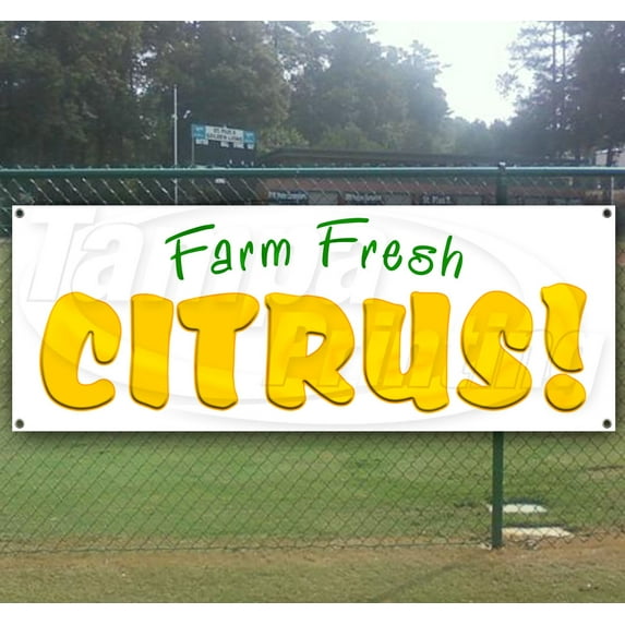 Fresh Citrus 13 oz Vinyl Banner With Metal Grommets
