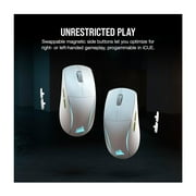 Corsair M75 Wireless RGB Lightweight FPS Gaming Mouse with 26,000 DPI, Swappable Side Buttons and Compatible with iCUE PC (White)