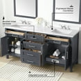 thumbnail image 5 of Ove Decors Tahoe 72 W x 21" D Freestanding Bathroom Vanity with Double Sink, Dark Charcoal, 5 of 21