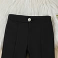 thumbnail image 6 of NAISIBABY Girls Outfit Set, Ruffles Short Sleeve T-Shirt with Flat Fornt Wide Pants Cute Fashion Clothes 2-Piece Black 7T, 6 of 9