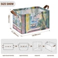thumbnail image 7 of Yayeee Foldable Storage Basket for Shelves with Handles Waterproof Cloth Bins, Ocean Boat, 7 of 7