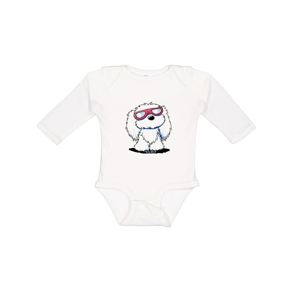 Inktastic Summertime Maltese Boys or Girls Long Sleeve Baby Bodysuit