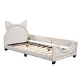 thumbnail image 6 of Churanty Twin Size Carton Daybed for Kids,PU Leather Daybed Frame with Ears Shaped Headboard and Rivet Decoration for Girls Boys,, 6 of 10
