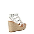 thumbnail image 2 of Time and Tru Women’s Studded Strap Wedge Sandals, Wide Width Available, 2 of 6